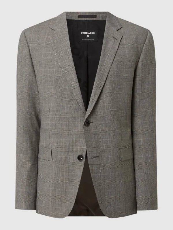 Billig ? Strellson Slim Fit 2-Knopf-Sakko Aus Wollmischung Modell ‘Aidan’ – Beige ? 3