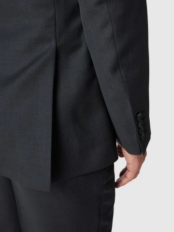 Blitzangebot ? Pierre Cardin 2-Knopf-Sakko Aus Schurwolle Mit Webmuster – Anthrazit ✔️ 4