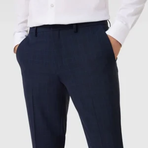 Brandneu ? HUGO Hose Mit Glencheck-Muster Modell ‘Hesten’ – Marineblau ✔️ 11