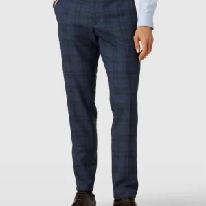 Budget ? MCNEAL Slim Fit Anzughose Mit Glencheck-Muster – Blau ? 13