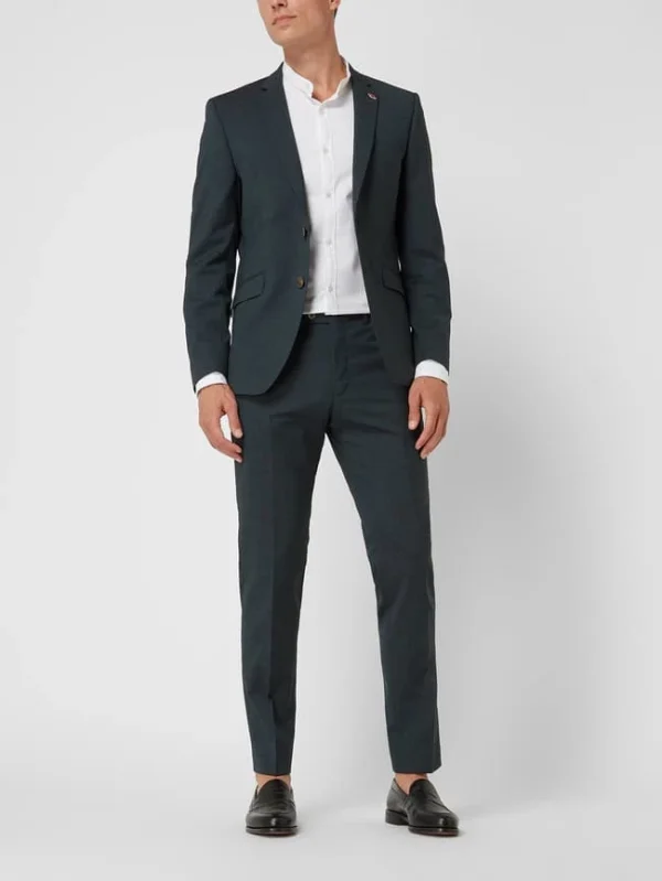 Besorgen ? DIGEL Slim Fit 2-Knopf-Sakko Mit Stretch-Anteil Modell ‘Rod’ – Petrol ? 1