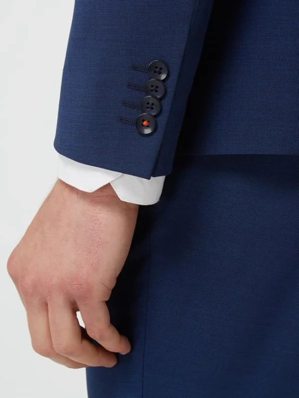 Bestpreis ? Roy Robson Extra Slim Fit 2-Knopf-Sakko Mit Schurwoll-Anteil – Blau ? 7