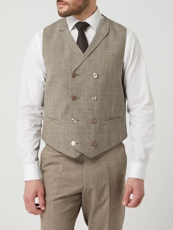 Billig ? Atelier Torino Weste Mit Leinen-Anteil Modell ‘Anno’ – Beige ? 5
