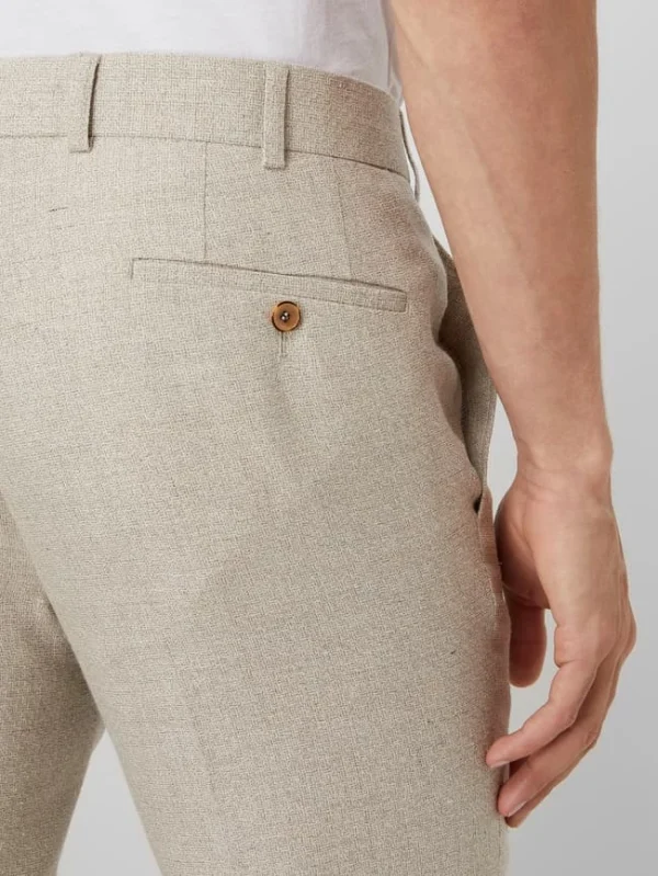 Brandneu ? Atelier Torino Anzughose Mit Leinen-Anteil – Beige ✔️ 4