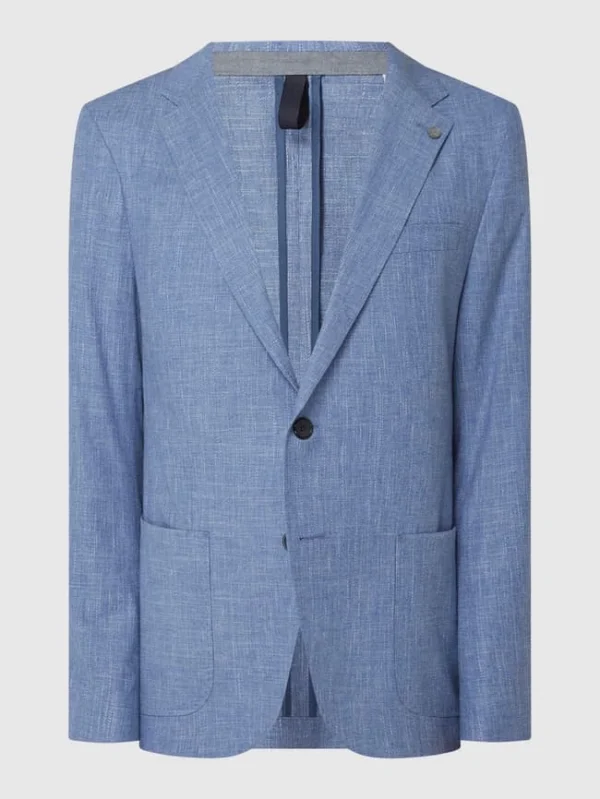 Beste Bewertungen von ? Strellson Slim Fit 2-Knopf-Sakko Mit Leinen-Anteil Modell ‘Acon’ – Hellblau ? 3