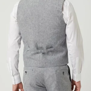 Budget ⌛ Atelier Torino Weste Mit Leinen-Anteil Modell ‘Orazio’ – Hellblau ? 15