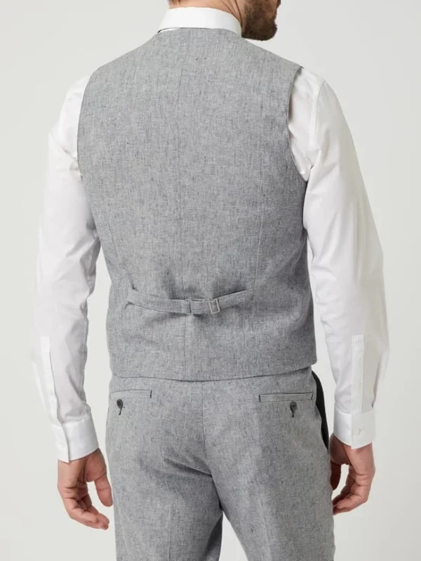 Budget ⌛ Atelier Torino Weste Mit Leinen-Anteil Modell ‘Orazio’ – Hellblau ? 6