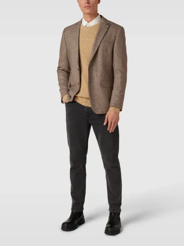 Auslauf ✔️ DIGEL Modern Fit 2-Knopf-Sakko Mit Pattentaschen Modell ‘Ezzo’ – Beige ✨ 1