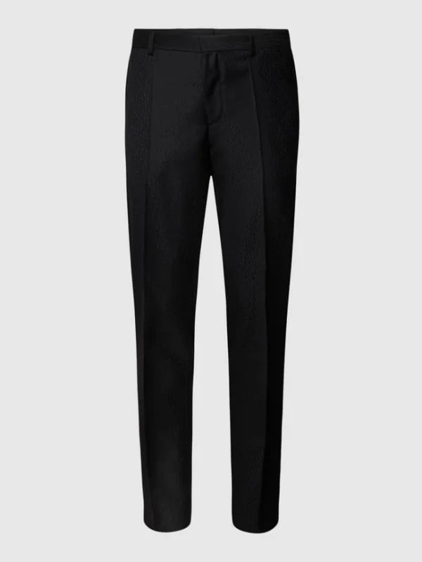 Großhandel ? HUGO Slim Fit Hose Mit Logo-Muster Modell ‘Getlin’ – Schwarz ? 3