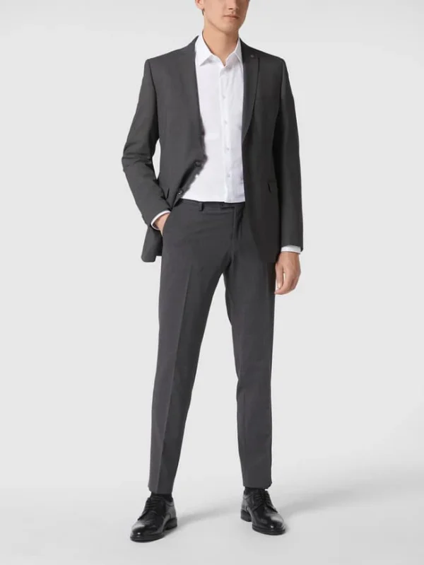 Rabatt ? CG – Club Of Gents Slim Fit Anzughose Aus Jersey Modell ‘Cedric’ – Dunkelgrau ⭐ 1