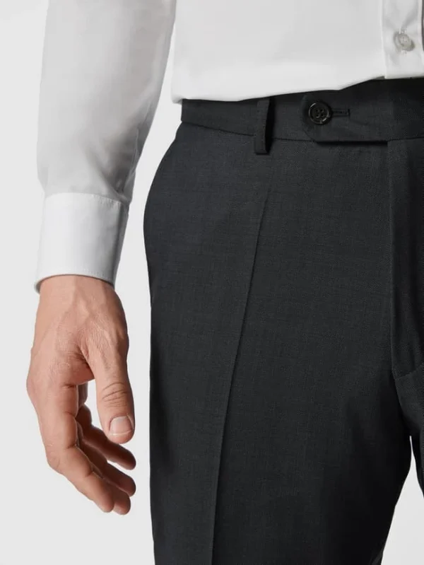 Großhandel ? Carl Gross Anzug-Hose Mit Feinem Webmuster – Anthrazit ⭐ 4