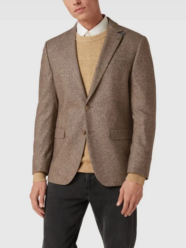 Auslauf ✔️ DIGEL Modern Fit 2-Knopf-Sakko Mit Pattentaschen Modell ‘Ezzo’ – Beige ✨ 5