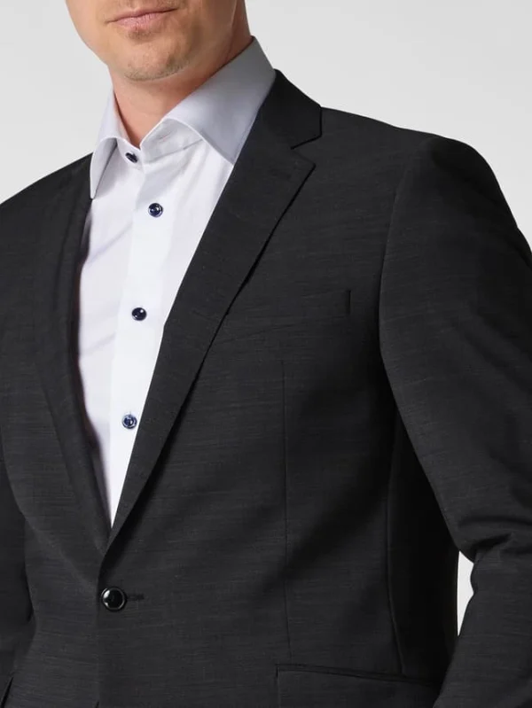 Bestes Angebot ✔️ Strellson Slim Fit 2-Knopf-Sakko Mit Stretch-Anteil ‘Flex Cross’ – Anthrazit ✨ 4