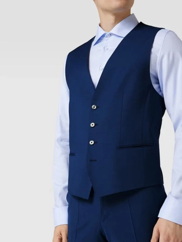 Großhandel ? BOSS Weste Mit Paspeltaschen – Royalblau ? 4