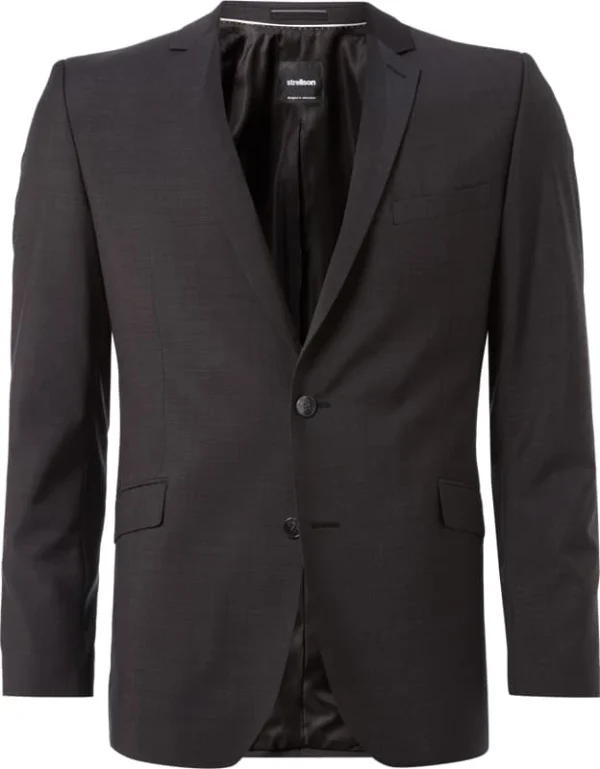 Brandneu ? Strellson Slim Fit 2-Knopf-Sakko Aus Reiner Schurwolle – Anthrazit ⭐ 7
